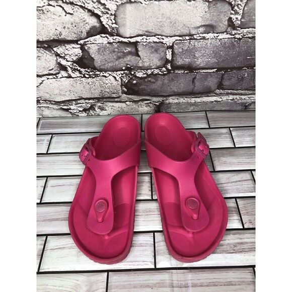 Birkenstock Gizeh Eva Pink Foam Thong Flip Flop Girls Youth Size 3M US/33EU - Picture 3 of 16
